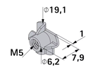 Hettich Einschlag-Mutter verzinkt, Bohrloch D = 7mm, IG M5, à 8 Stk - Diverse Möbelbeschläge und Zubehör