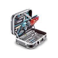 TECHNOCRAFT ABS-Werkzeugkoffer "PRO CHROME 152" 152-tlg., Antrieb 1/4" + 1/2" - Werkzeugkoffer,Sortimentskoffer,Behälter