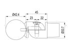 Rohrsattel beweglich 42.4/33.7 mm geschliffen 136152 - INOXTECH-Handlauf-/Geländer-System