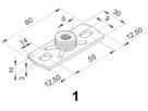 Grundplatten verz. 2-Loch leicht 1/2" 80 x 30 mm 51.105 - Rohrschellen-Zubehör