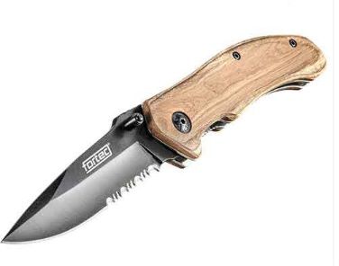 FORTEC Messer Protector Holz-Schalengriff, Klingenlänge 80mm - Heften, Schneiden