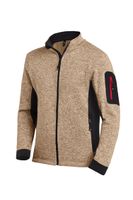 FHB CHRISTOPH Strick-Fleece-Jacke beige-schwarz Gr. 2XL - Textilien