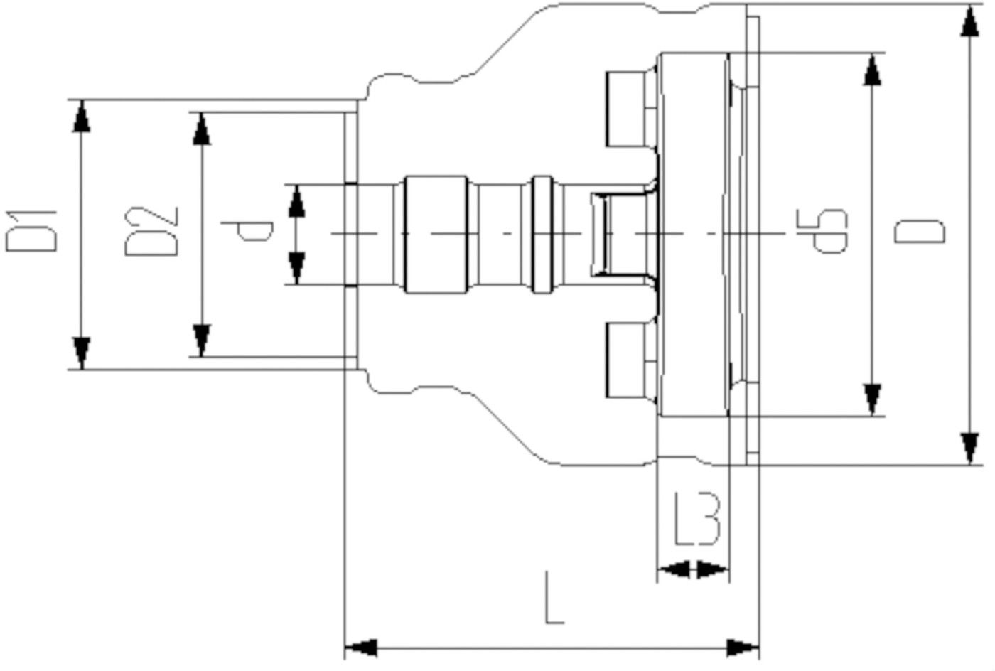 COOL-FIT Vorschweissbund DN 80 90mm einseitig Stutzenfitting 738 710 013 - GF COOL-FIT 2.0