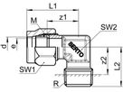 Einschraubwinkel AG SO 42421 4- 1/8" - Serto-Programm M/G