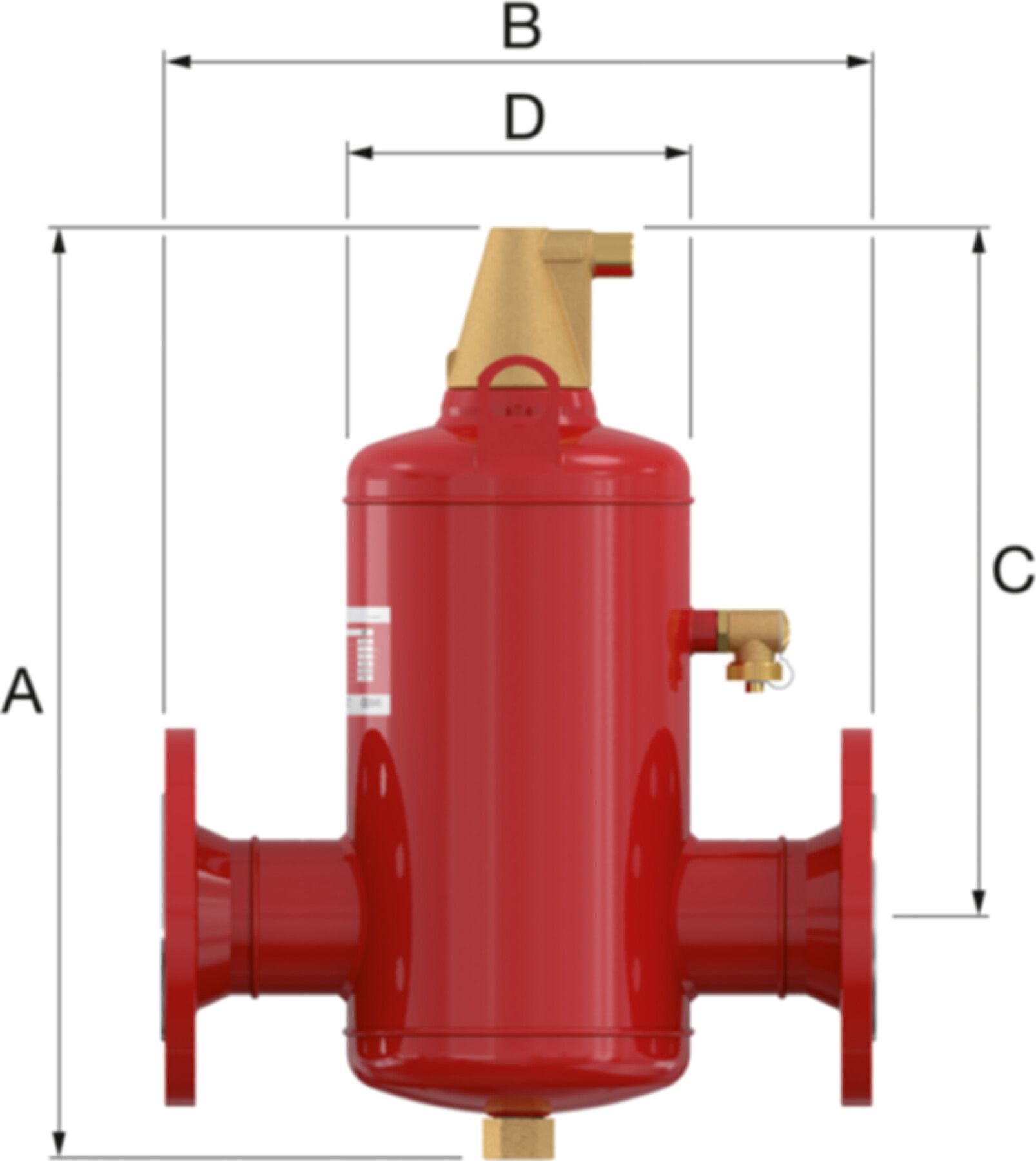 Luftabscheider Flamcovent Smart F 123 l / DN 200   31008 - Flamco Luft- und Schlammabscheider