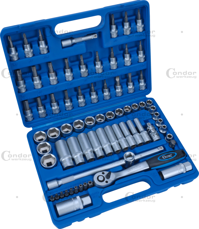 CONDOR Steckschlüssel-Satz 3/8", 71-tlg., 6-24mm, C2171 - Steck- und Drehmomentschlüssel