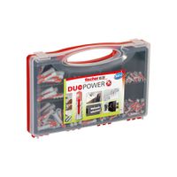 FISCHER Dübelsortiment DUOPOWER Redbox Dübel- und Bohr-Ømm, 5,6,8,10, 280 Stück - Fischer Befestigung