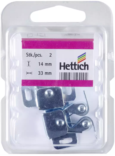 Hettich Schnappverschluss verzinkt, 14 x 33 x 28mm, à 2 Stk - Diverse Möbelbeschläge und Zubehör