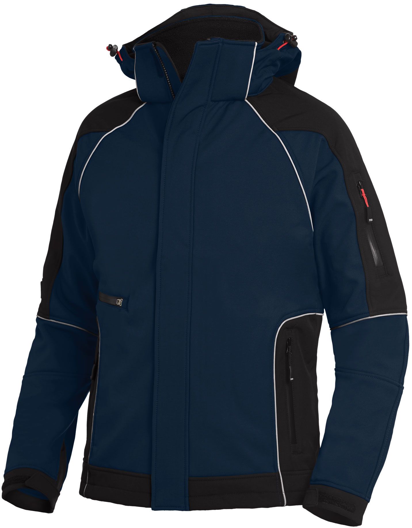 FHB WALTER Softshelljacke marine-schwarz Gr. 4XL - Textilien