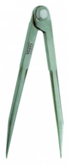 VOGEL Spitzzirkel, ohne Stellbogen 150mm, Spitzen gehärtet, INOX - Kontrollieren