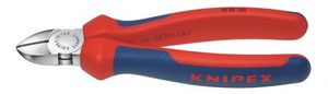 KNIPEX Seitenschneider, verchromt 7005, L= 140mm, Mehrkomp.-Griffhülle - Zangen, Schneiden