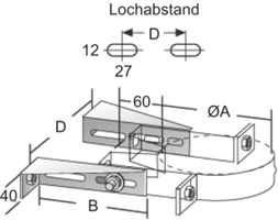 Alkon Verlängerung Typ A d 80 mm 6KDV110A80 für Wandbefestigung statisch - Kaminsystem V4A doppelwandig