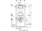 Wand-WC-Element Sigma 440.302.00.2 Typ 112 für Massivbau, Betätigung von vorne - Geberit-Duofix