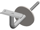 Wandkonsole mit Stockschraube L = 100mm waagrecht, feste Auflage 33.7mm CNS 1.4301 geschl. - INOXTECH-Handlauf-/Geländer-System