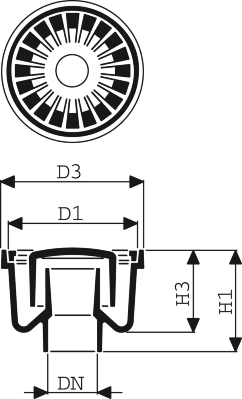 Fig. 1601 010 00 1to - Bodenabläufe von Roll