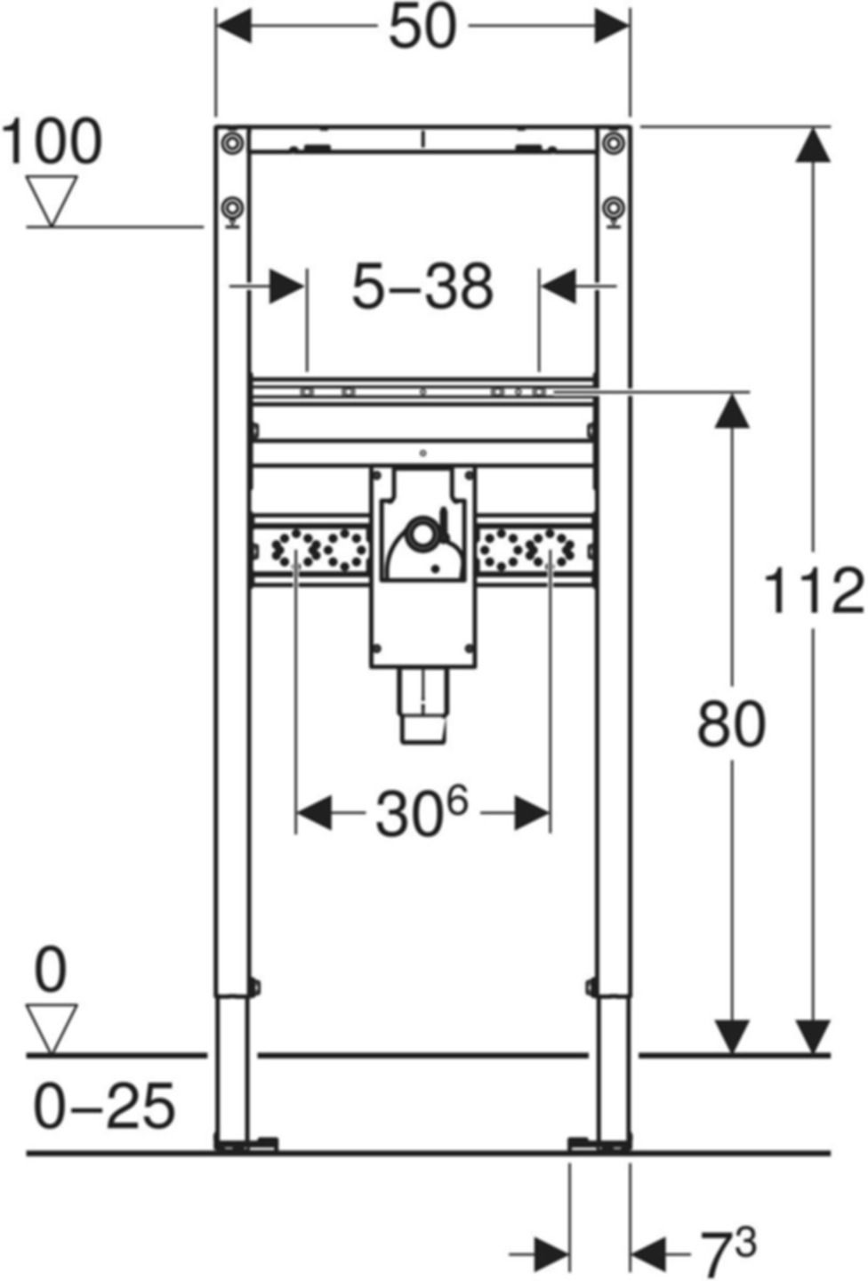 Element für Waschtisch mit Unterputz-Sifon, Typ 112 111.475.00.2 - Geberit-Duofix
