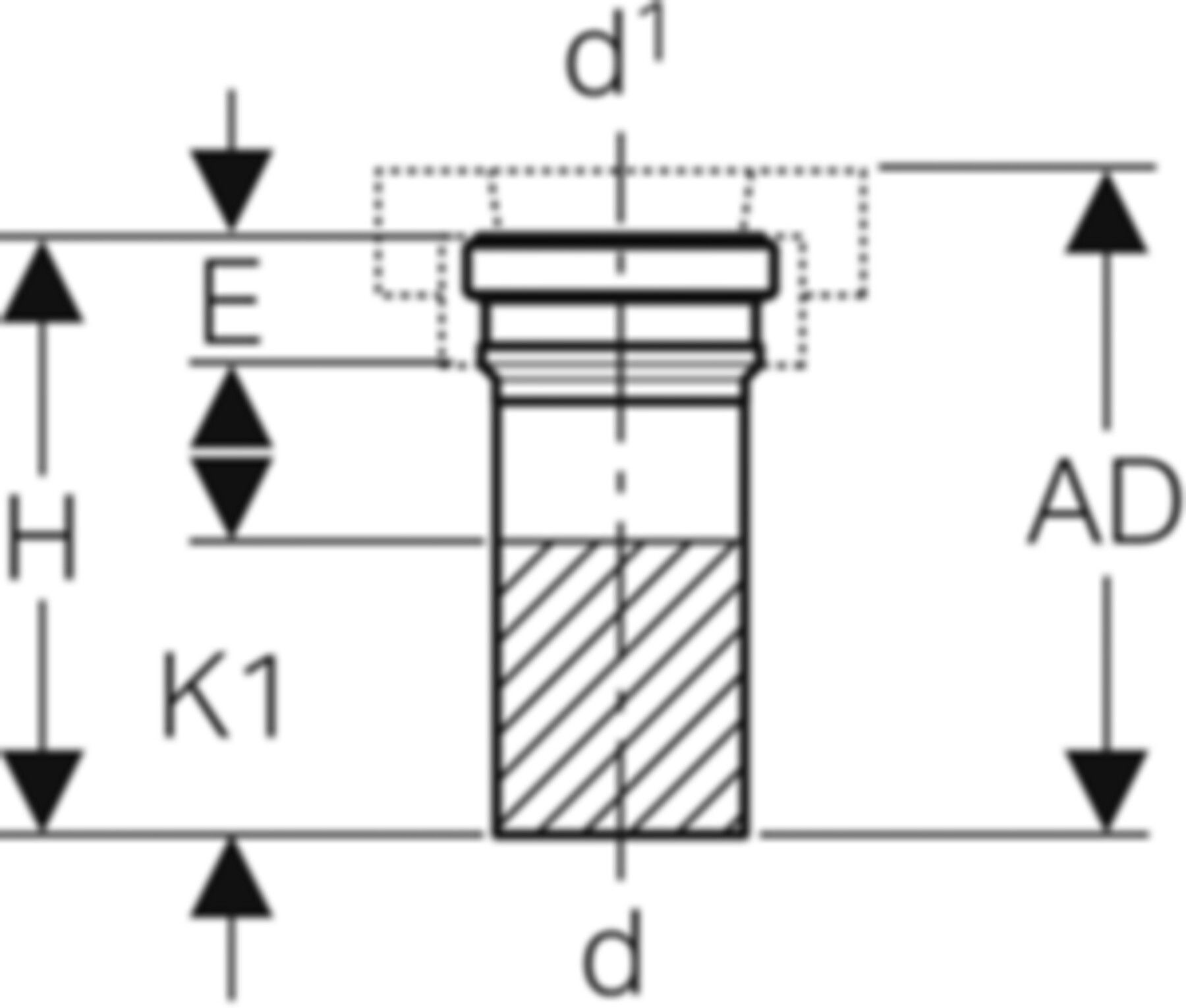 Regenwasser-Anschlussgarnitur senkrecht d110/110mm Silent-db 20 310.969.00.1 - Geberit-Dachentwässerung