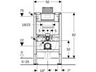 Wand-WC-Element Omega 111.005.00.2 Typ 82 Betätigung von oben/vorne - Geberit-Duofix