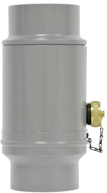 Wassersammler Inkl. Kunstoffanschluss Ø100 mm Zinkgrau 539209 - PREFA Dachentwässerungssysteme