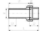 COOL-FIT Übergangsverschr. PE/ABS 63mm Sutzenfitt. / ABS Klebmuffe 738 514 711 - GF COOL-FIT 2.0