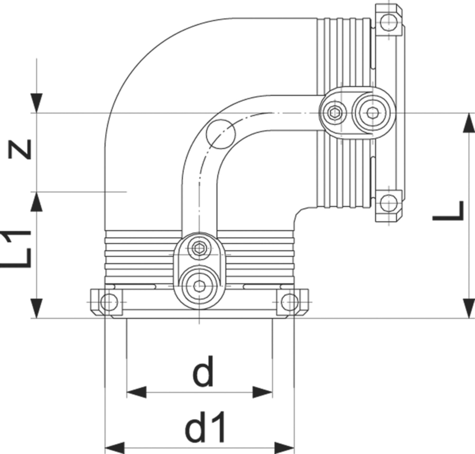 ELGEF Winkel 90° PN 16 d 200mm 753 101 819 - ELGEF Plus Elektroschweissfittinge