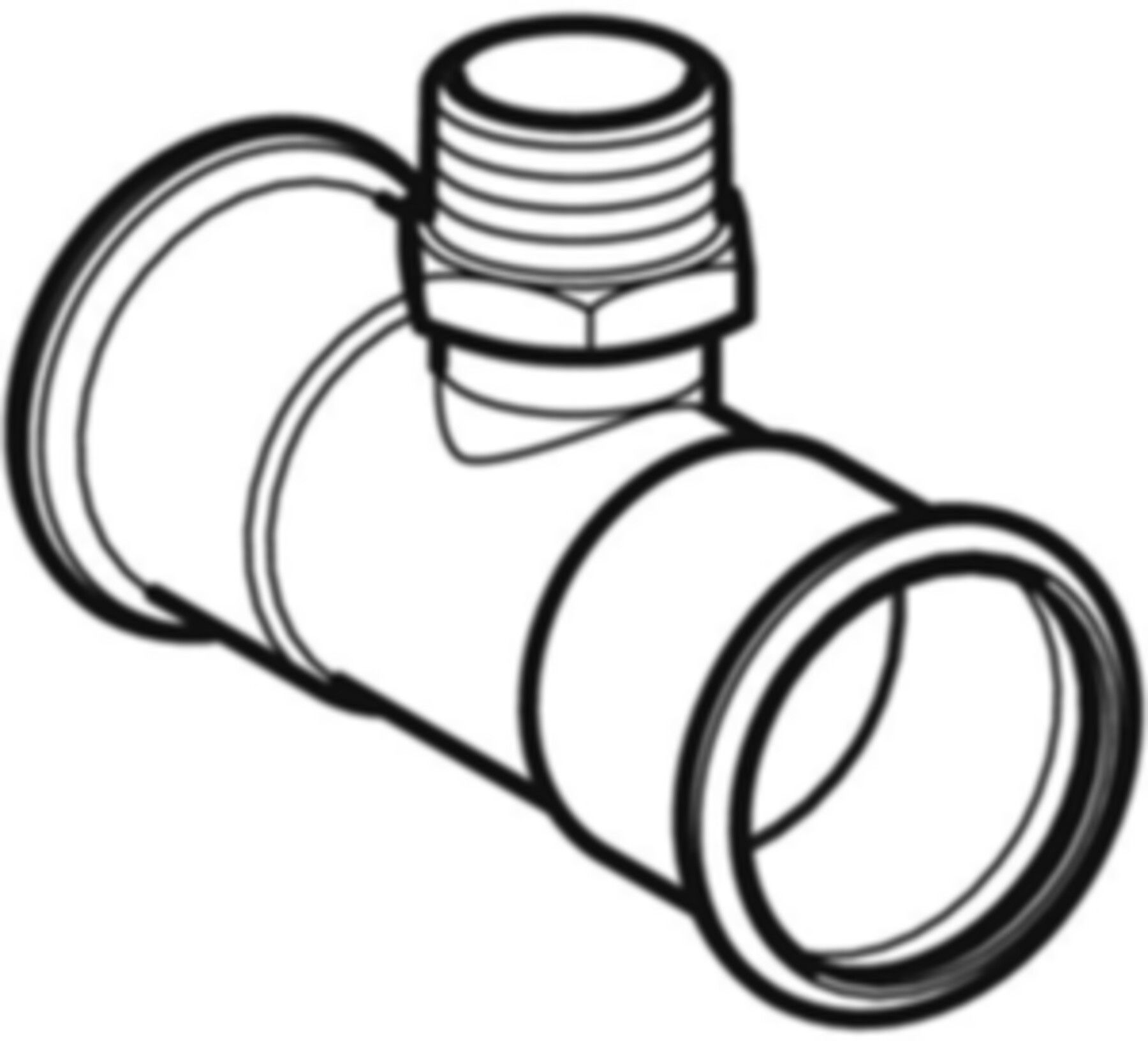 T-Stück m/AG 28mm- 1"-28mm 31461 - Mapress-Sanitär-Presssystem-Formstücke