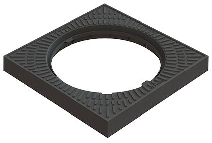 Vollguss-Deckel C250 NW 600/600 Q auf Zementrohr Handgriff, mit Lüftungsöffnung, mit Verriegelung - Bauguss ACO  Klasse A-F