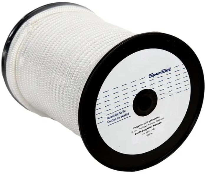 SPANSET Polyester-Seil, geflochten Ø 10mm, weiss, 1850 daN - Hebewerkzeuge