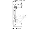 Wand-WC-Element Sigma Typ 125 461.208.00.2 mit Hygienespülung HS30, mit 2 Wasseranschl. - Geberit-GIS
