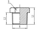 Inox-Stopfen mit 6-KT 3" 1295 - Rostfreie Gewindefittings