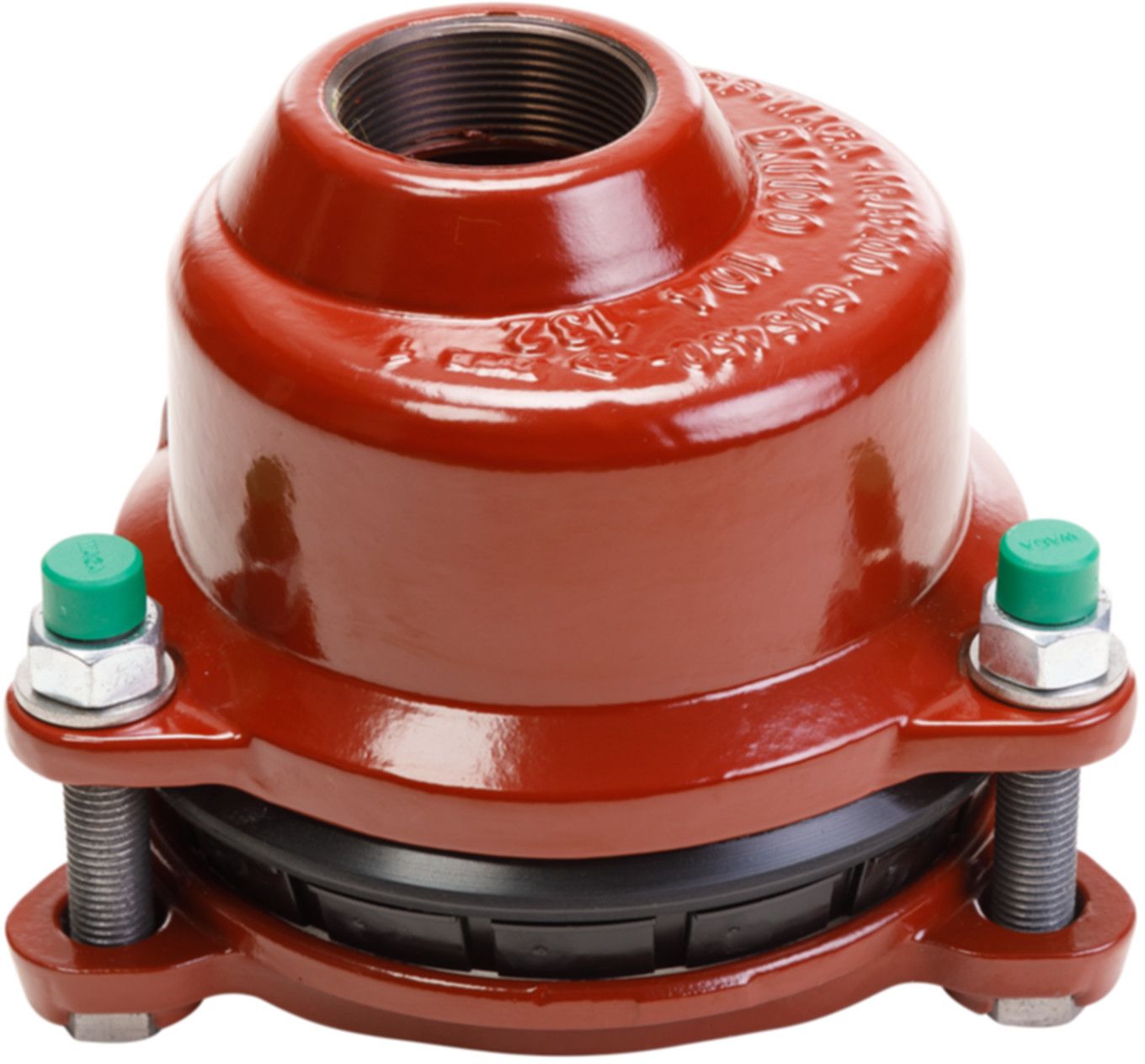 Endkappe mit 2" IG, Typ 3207 DN 400 Spannbereich 392-433mm 709 385 258 - GF Waga-Multi/Joint
