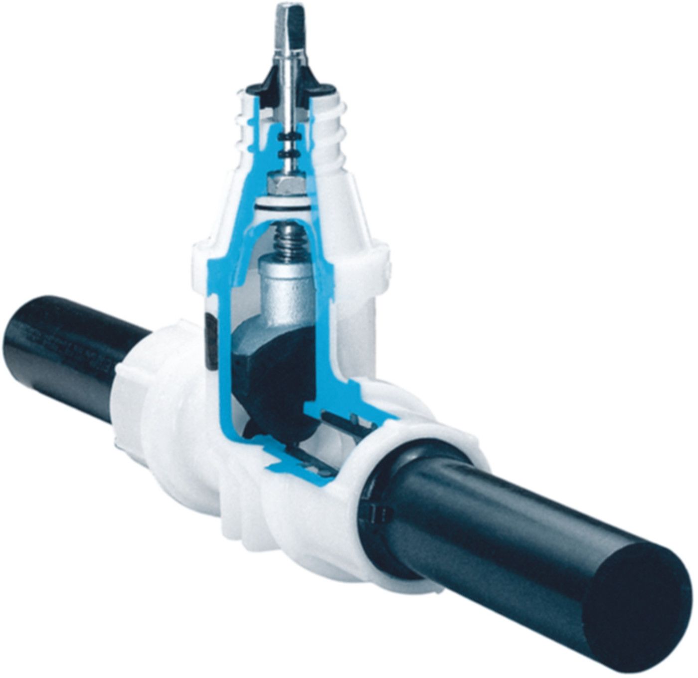 Einschweiss-Schieber für Wasser 2670 Delrin DN 2" / d 63mm - Hawle Armaturen