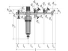 Verteilbatterie 11/2"-20-25-25 1521.480 ohne Verschraubungen (G=5/4"), PN 16 - JRG Armaturen