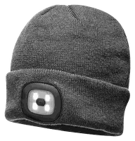 LED-Wollmütze grau USB 3 Funktionen, 150lm, IP44, Universalgrösse - Lampen, Leuchten