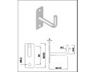 Geschw. Wandkonsole eckig vertikal Stab 12 mm H 44 mm geschl. 1.4301 - INOXTECH-Handlauf-/Geländer-System