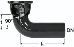 STM-Bögen 90°, 1-Muffig  Fig. 2820 (MQ 90) vonRoll hydro