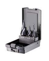 FORTEC Stufenbohrer Satz, 3-tlg. Ø4-12 / 4-20 / 6-30mm, HSS-G, mit Kreuzanschliff - Bohren
