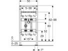 Element für Waschtisch 111.574.00.2 Typ 98, Standarmatur, Wasserzählerstr. - Geberit-Duofix