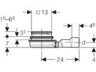 Bodeneinlauf Varino horizontal 50/63mm 388.030.00.1 nicht siphoniert - Geberit-PE-Formstücke