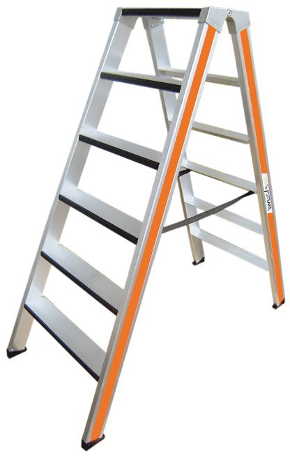 HB Doppelstufenleitern mit Kantenpolsterung Typ 208, 2x10 Stufen, L=2.36m - Garten