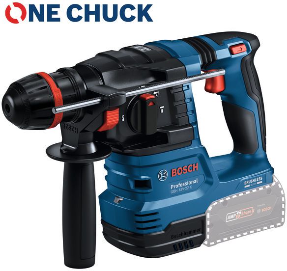 Akku-Bohrhammer GBH 18V-22 X ONECHUCK, KickBack Control, 2.0J, in L-BOXX - Bosch Elektrowerkzeuge