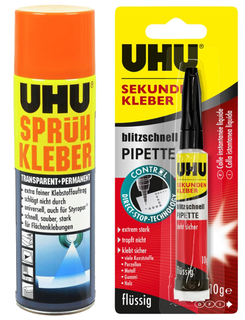 Flüssigkleber und Sprühkleber
