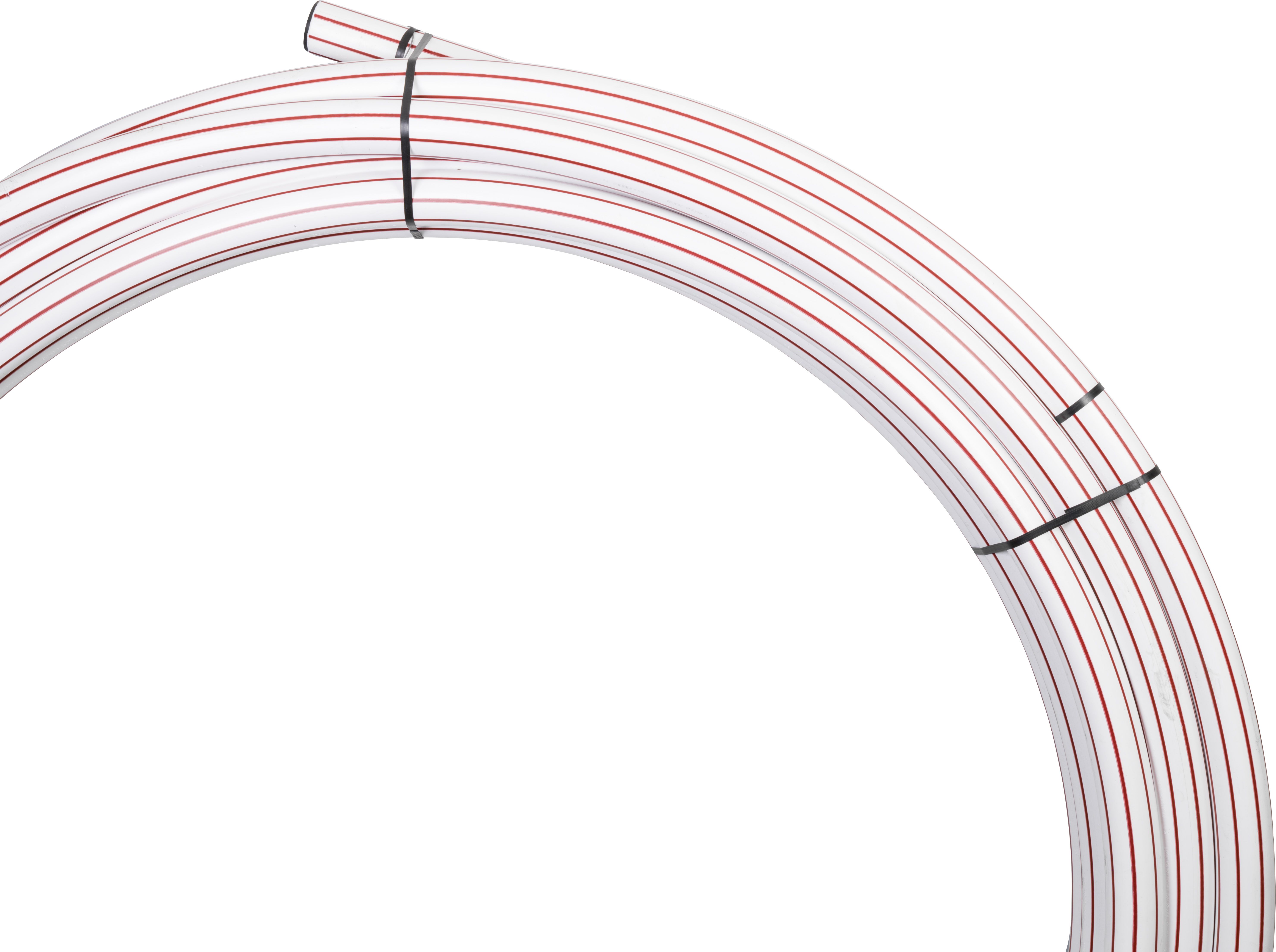 LDPE Kabelschutzrohr weissrot C+S DN 132/116 ohne Draht Rolle 100m - Streng Kabelschutzrohre in Rollen