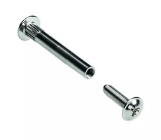 Hettich Verbindungsschraube Set vernickelt, mit Hülse, M4 x 36-46mm, à 10 Stk - Diverse Möbelbeschläge und Zubehör