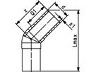 Winkel 45° PE100 S5 PN 16 d 20mm 753 151 006 - PE100 Stutzenformstücke langschenklig