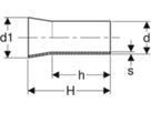 Übergang 1.4404 18mm - 21.3mm 32413 mit Anschweiss- und Einschubende - Mapress-Sanitär-Presssystem-Formstücke