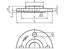 Flansch PN 10 329 V 3" 4-Loch 770 329 211 - GF verz. Tempergussfittings