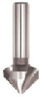 Dreilippensenker 90º, HSS-E5 Ø 7.3mm, L= 50mm, Schaft-Ø 6mm, DIN335C - Bohren
