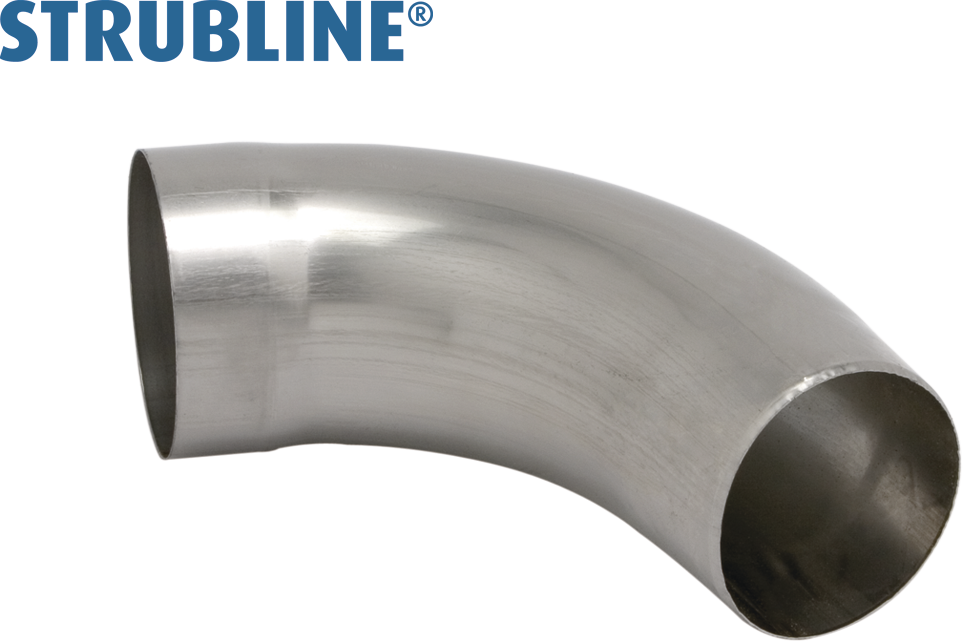 Ablaufrohrbogen 70° 75 mm 210 "geschweisst, lange Einstecktiefe" - Cr-Ni Spenglereihalbfabrikate