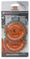MANDREX EZYGrind Ersatz-Diamantscheiben Ø90-150mm ,  für PVC- und HDPE-Rohre à 2 Stk. - Bohren